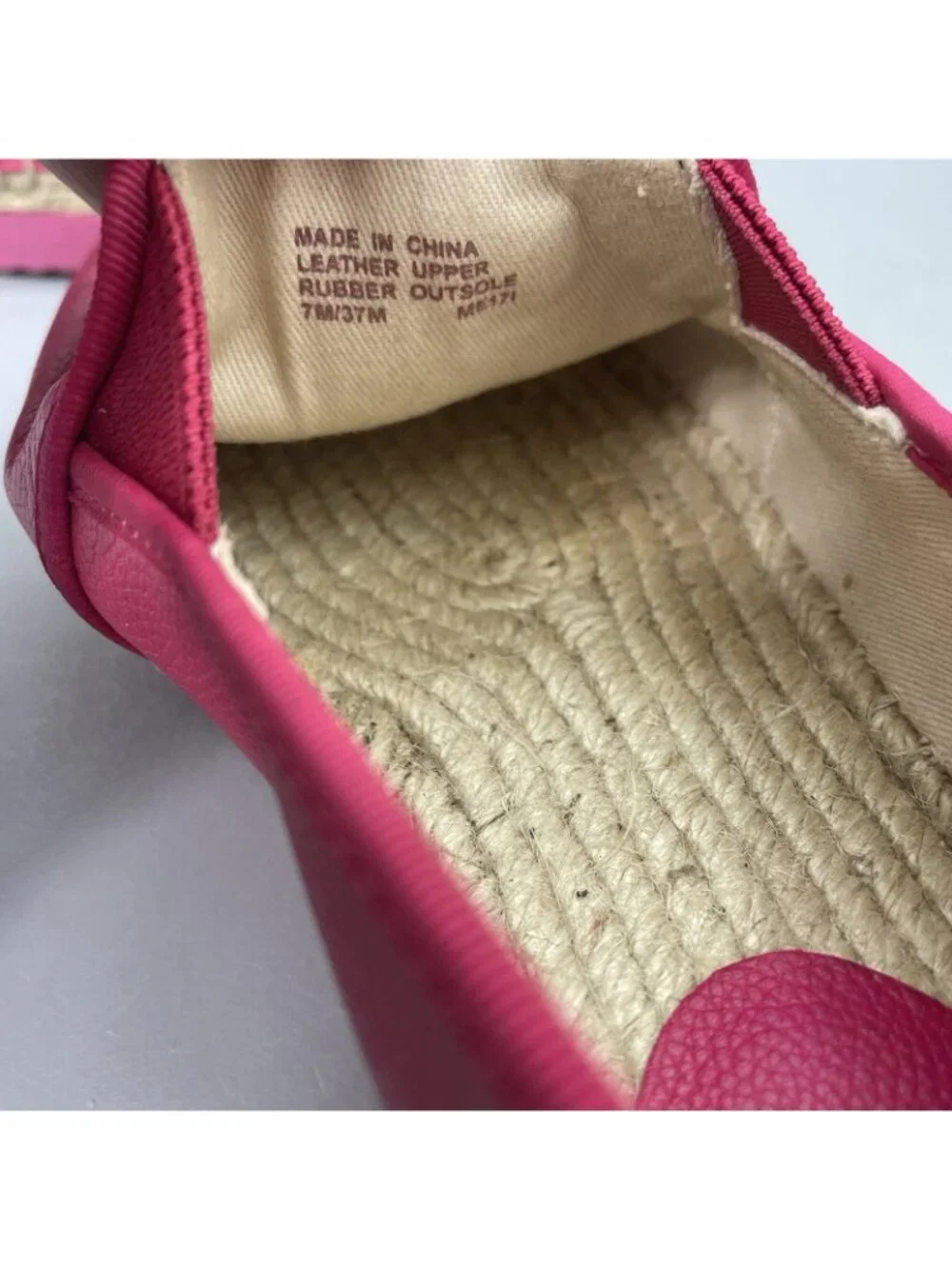 Michael Kors Hastings Espadrilles Shoes Slip On Pebbled Leather Hot Pink Women 7